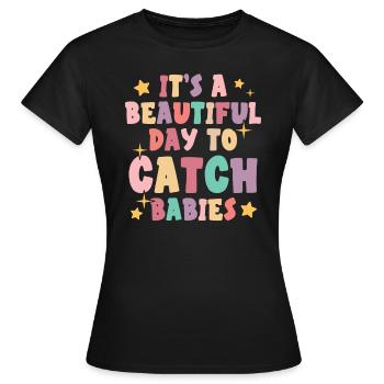 Midwifery Profession Newborn Childbirth Midwife - Women's T-Shirt - black - Front - AI Model Female 172 dark (172cm)