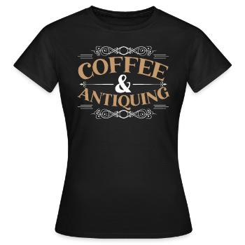 Antiquing Antique Lover Antique Hunting Antiquer - T-shirt Femme - noir - Devant - AI Model Female 172 dark (172cm)