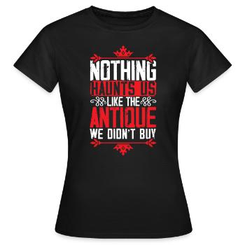 Antiquing Antique Lover Antique Hunting Antiquer - T-shirt Femme - noir - Devant - AI Model Female 172 dark (172cm)