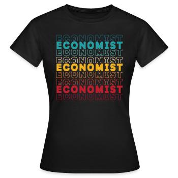 Économiste Professeur d’économie Profession Économie - T-shirt Femme - noir - Devant - AI Model Female 172 dark (172cm)