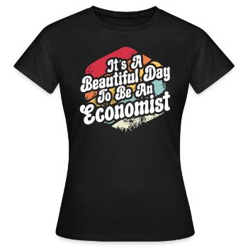 Économiste Professeur d’économie Profession Économie - T-shirt Femme - noir - Devant - AI Model Female 172 dark (172cm)
