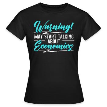 Économiste Professeur d’économie Profession Économie - T-shirt Femme - noir - Devant - AI Model Female 172 dark (172cm)
