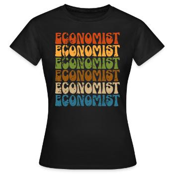 Économiste Professeur d’économie Profession Économie - T-shirt Femme - noir - Devant - AI Model Female 172 dark (172cm)