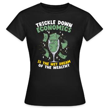 Économiste Professeur d’économie Profession Économie - T-shirt Femme - noir - Devant - AI Model Female 172 dark (172cm)