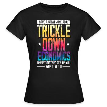 Économiste Professeur d’économie Profession Économie - T-shirt Femme - noir - Devant - AI Model Female 172 dark (172cm)