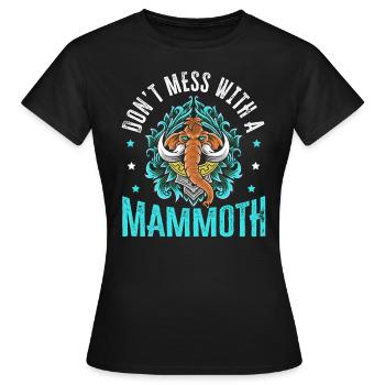 Mammutelefant Wildtiere Ausgestorbene Tierliebhaber - Frauen T-Shirt - Schwarz - Vorne - AI Model Female 172 dark (172cm)