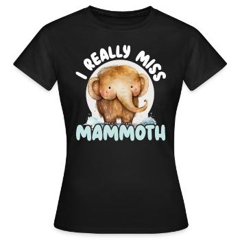Mammutelefant Wildtiere Ausgestorbene Tierliebhaber - Frauen T-Shirt - Schwarz - Vorne - AI Model Female 172 dark (172cm)