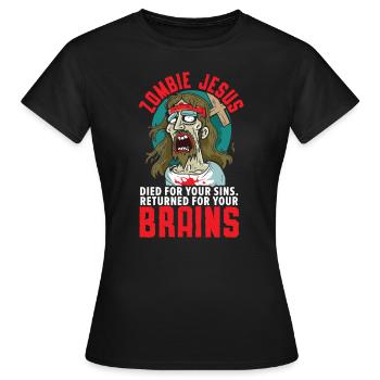 Athéisme Anti-religion Agnostique Libre Penseur Athée - T-shirt Femme - noir - Devant - AI Model Female 172 dark (172cm)