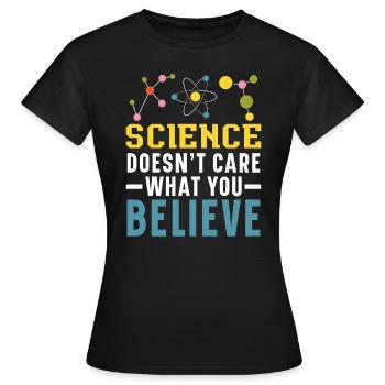 Athéisme Anti-religion Agnostique Libre Penseur Athée - T-shirt Femme - noir - Devant - AI Model Female 172 dark (172cm)