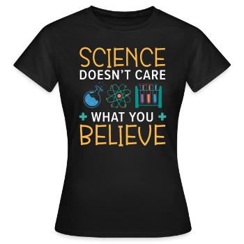 Athéisme Anti-religion Agnostique Libre Penseur Athée - T-shirt Femme - noir - Devant - AI Model Female 172 dark (172cm)