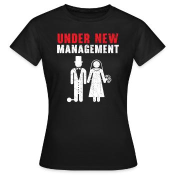 Mariage le jour du mariage des mariés Mariage juste marié - T-shirt Femme - noir - Devant - AI Model Female 172 dark (172cm)