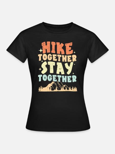 Randonnée Couple Randonnée Buddy Mountain Climbing Hiker - T-shirt Femme - noir