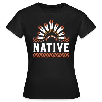 Journée des Amérindiens autochtones - T-shirt Femme - noir - Devant - AI Model Female 172 dark (172cm)