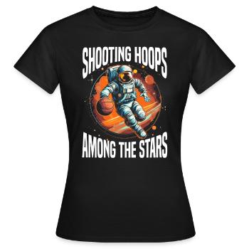 Astronaut Basketball Outerspace Basketball Player - Women's T-Shirt - black - Front - AI Model Female 172 dark (172cm)