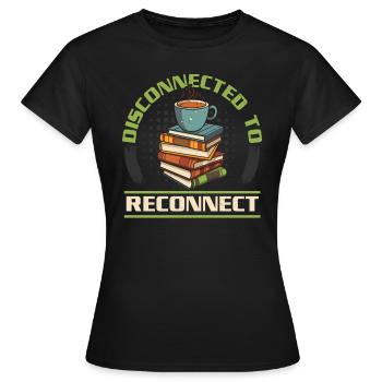 Digital Detox Mobile Phone Fasting Go Offline - T-shirt Femme - noir - Devant - AI Model Female 172 dark (172cm)