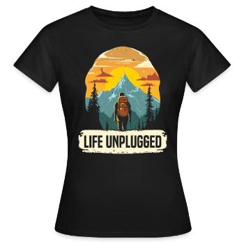 Digital Detox Mobile Phone Fasting Go Offline - T-shirt Femme - noir - Devant - AI Model Female 172 dark (172cm)
