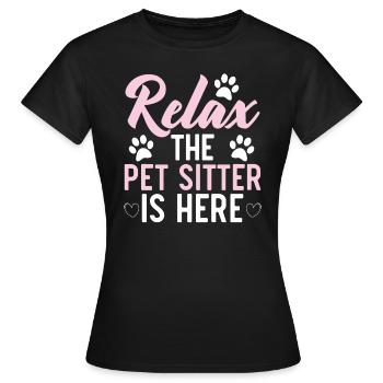 Pet Sitting Pet Lover Dog Walking Dog Sitter - Women's T-Shirt - black - Front - AI Model Female 172 dark (172cm)