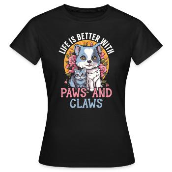 Pet Sitting Pet Lover Dog Walking Dog Sitter - Women's T-Shirt - black - Front - AI Model Female 172 dark (172cm)
