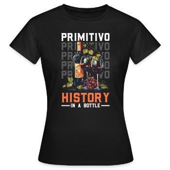 Primitivo Weinliebhaber Weinrebe Glas Alkohol Trinken - Frauen T-Shirt - Schwarz - Vorne - AI Model Female 172 dark (172cm)