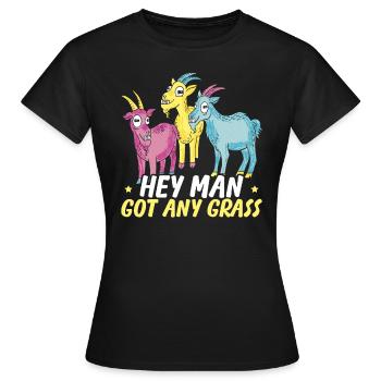 Ziegenliebhaber Kid Ranch Wolle Bauernhof Tierzucht - Frauen T-Shirt - Schwarz - Vorne - AI Model Female 172 dark (172cm)
