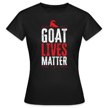 Goat Lover Kid Ranch Wool Farm Animal Farming - T-shirt Femme - noir - Devant - AI Model Female 172 dark (172cm)