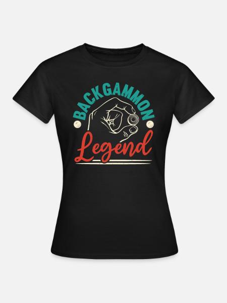 Backgammon Spieler Strategie Brettspiel Würfelspiel - Frauen T-Shirt - Schwarz