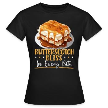Butterscotch Süßes Karamell Essen Feinschmeckerbutter - Frauen T-Shirt - Schwarz - Vorne - AI Model Female 172 dark (172cm)