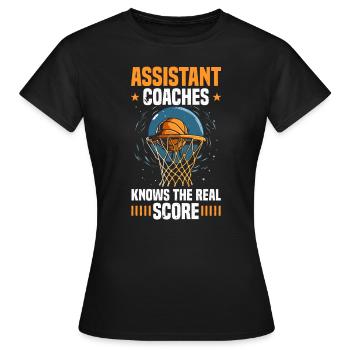 Entraîneur adjoint Entraîneur sportif Entraîneur d’équipe - T-shirt Femme - noir - Devant - AI Model Female 172 dark (172cm)