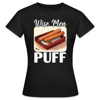 Zigarrenrauchen Tabakrauchen Zigarettenraucher Zigarre - Frauen T-Shirt - Schwarz - Vorne - AI Model Female 172 dark (172cm)