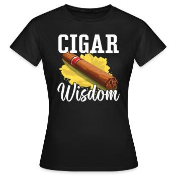 Zigarrenrauchen Tabakrauchen Zigarettenraucher Zigarre - Frauen T-Shirt - Schwarz - Vorne - AI Model Female 172 dark (172cm)