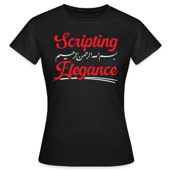 Arabic Calligraphy Calligraphic Writing Lettering - Women's T-Shirt - black - Front - AI Model Female 172 dark (172cm)
