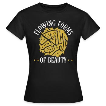 Arabic Calligraphy Calligraphic Writing Lettering - Women's T-Shirt - black - Front - AI Model Female 172 dark (172cm)