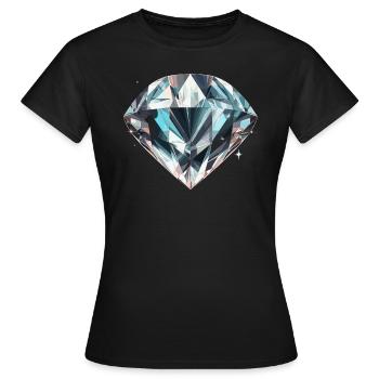 Lapidaire artiste pierres précieuses Pierre de collecte Pierre - T-shirt Femme - noir - Devant - AI Model Female 172 dark (172cm)