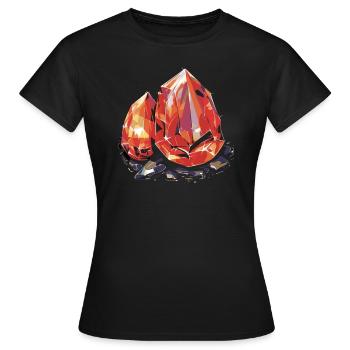 Lapidaire artiste pierres précieuses Pierre de collecte Pierre - T-shirt Femme - noir - Devant - AI Model Female 172 dark (172cm)