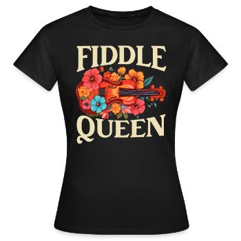 Fiddle Player Violinist Instrument Musician - Women's T-Shirt - black - Front - AI Model Female 172 dark (172cm)