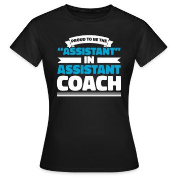Entraîneur adjoint Entraîneur sportif Entraîneur d’équipe - T-shirt Femme - noir - Devant - AI Model Female 172 dark (172cm)