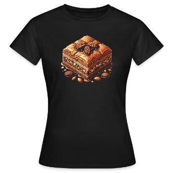 Baklava Pâtisserie Dessert Gourmand Moyen-Orient - T-shirt Femme - noir - Devant - AI Model Female 172 dark (172cm)