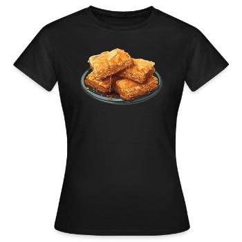 Baklava Pâtisserie Dessert Gourmand Moyen-Orient - T-shirt Femme - noir - Devant - AI Model Female 172 dark (172cm)