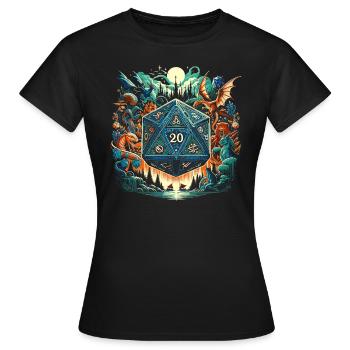 Rollenspiel RPG Master Videospiel Gamer - Frauen T-Shirt - Schwarz - Vorne - AI Model Female 172 dark (172cm)