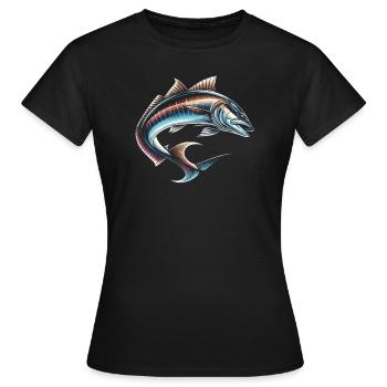 Cobia Amateur De Pêche Attrapeur De Poissons Pêcheur Pêcheur - T-shirt Femme - noir - Devant - AI Model Female 172 dark (172cm)