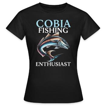 Cobia Amateur De Pêche Attrapeur De Poissons Pêcheur Pêcheur - T-shirt Femme - noir - Devant - AI Model Female 172 dark (172cm)