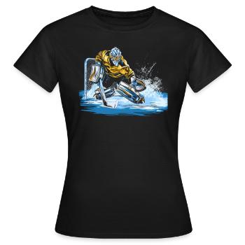 Hockey sur glace Gardien de but Gardien de but Gardien de but - T-shirt Femme - noir - Devant - AI Model Female 172 dark (172cm)