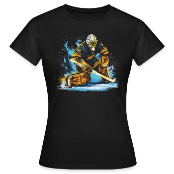 Hockey sur glace Gardien de but Gardien de but Gardien de but - T-shirt Femme - noir - Devant - AI Model Female 172 dark (172cm)