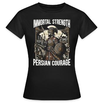 Immortel persan Empire achéménide Guerrier perse - T-shirt Femme - noir - Devant - AI Model Female 172 dark (172cm)