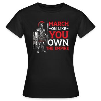 Légionnaires romains Rome antique Empire romain - T-shirt Femme - noir - Devant - AI Model Female 172 dark (172cm)