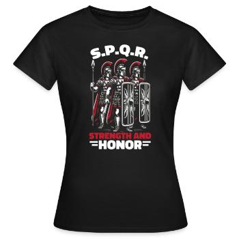 Légionnaires romains Rome antique Empire romain - T-shirt Femme - noir - Devant - AI Model Female 172 dark (172cm)