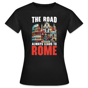 Rom Italien Reisen Italienisch Roma Italia I Love Rome - Frauen T-Shirt - Schwarz - Vorne - AI Model Female 172 dark (172cm)