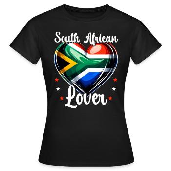 Südafrika Pride Johannesburg Südafrikanische Flagge - Frauen T-Shirt - Schwarz - Vorne - AI Model Female 172 dark (172cm)