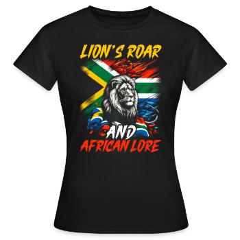 Fierté de l’Afrique du Sud Johannesburg Drapeau sud-africain - T-shirt Femme - noir - Devant - AI Model Female 172 dark (172cm)