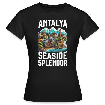 Antalya Turquie Voyage Vacances J’aime la Turquie - T-shirt Femme - noir - Devant - AI Model Female 172 dark (172cm)